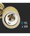 Gul betong pendellampe, E27 fatning - Max 60W, Ø5cm, uten lyskilde