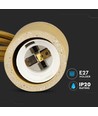 Beige betong pendellampe - E27 fatning, Ø5cm, max 60W, uten lyskilde