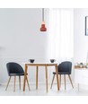 Ø12,5cm pendel i betong og tre - Rød, E27 fatning, moderne design