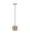 Ø18cm pendellampe i betong - E27 fatning, max 60W, 1m ledning, IP20 innendørs