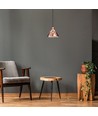 E27 pendeloppheng i rosagull, vintage design - Max 60W, 1m ledning, Ø22cm, uten lyskilde