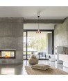 E27 pendeloppheng i rosagull, vintage design - Max 60W, 1m ledning, Ø22cm, uten lyskilde