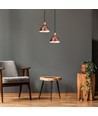E27 pendeloppheng i kobber, Ø30cm - 1m ledning, IP20, max 60W, uten lyskilde