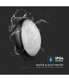 8W oval LED taklampe - IP54, sort, 18,7 x 12,6 cm, vegg/takmontering, inkl. lyskilde