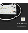 8W oval LED taklampe - IP54, sort, 18,7 x 12,6 cm, vegg/takmontering, inkl. lyskilde