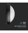 8W oval LED taklampe - IP54, sort, 18,7 x 12,6 cm, vegg/takmontering, inkl. lyskilde