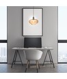 Ø26cm Glass pendel, E27 - Amber, 115cm høyde, uten lyskilde