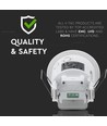 PIR taksensor til innbygging - 360°, max 300W LED, hvit, IP20, justerbar tid og lysstyrke