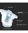 PIR taksensor med bevegelig hode - 360 grader, max 400W LED, IP20, hvit