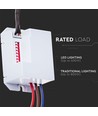 Infrarød IP65 bevegelsessensor - 120°/360°, hvit, rekkevidde opptil 6m, justerbar tid og lux