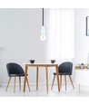 E27 porselenssokkel - Blå, max 60W, Ø4,7 x 6,4 cm, IP20 innendørs