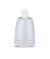 Porselens Lampeholder E27 - Lampe, Grå