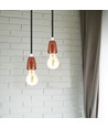 E27 porselensfatning, brun - Max 60W, Ø4,7 x 6,4 cm, IP20 innendørs
