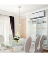 E27 porselensfatning med ledning - Grå, pendeloppheng, max 60W