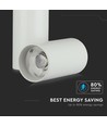 30W 1-fase skinnespot, RA95 - 24 grader, hvit, 6400K, 5 års garanti