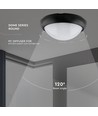 12W LED taklampe - IP54, Ø22cm, sort kant, 3000K, inkl. lyskilde