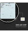 12W LED taklampe - IP54, Ø22cm, sort kant, 3000K, inkl. lyskilde
