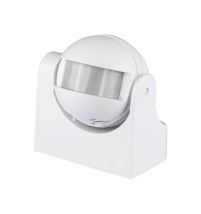 Bevegelsessensor med manuell styring - Hvit, IP44, opptil 300W LED