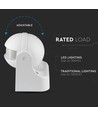 Bevegelsessensor med manuell styring - Hvit, IP44, opptil 300W LED