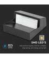 3W LED innfellingsspot til trapper - IP65, sort, kvadratisk, 4000K, 210lm