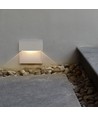 3W kvadratisk LED vegglampe til innfelling - IP65, Grå, 4000K, 210lm, trappelys