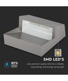 3W kvadratisk LED vegglampe til innfelling - IP65, Grå, 4000K, 210lm, trappelys