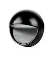3W LED vegglampe til trapper, rund - IP65, sort, 3000K, 210lm, innfellingsspot til trinn og ganger