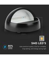 3W LED bedlampe / trappespots - IP65, sort, rund, 210lm, til trapper og ganger