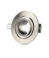 GU10 innfellingsspot med zoom - Satin nikkel, rund, justerbar, aluminium, hull: Ø9,3 cm, mål: Ø10,2 cm