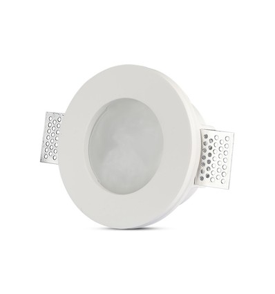 GU10 Gipslampe - Frostet glass, Rund