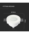 GU10 Gipslampe - Frostet glass, Rund