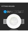 GU10 Gipslampe - Frostet glass, Rund