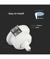 GU10 Gipslampe - Frostet glass, Rund