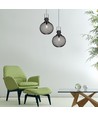 E27 pendel i sort metallnett - Ø30cm, moderne design, uten lyskilde