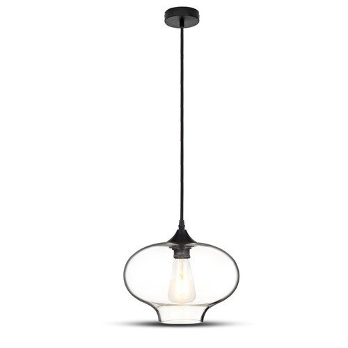 Ø28cm Artistic Globe pendel - E27 fatning, transparent glass, moderne design