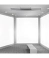 36W Designer Bend Glass Double tak/vegglampe - Krom, 2700lm, 4000K, rustfritt stål og glass, IP20, 98,5cm bredde