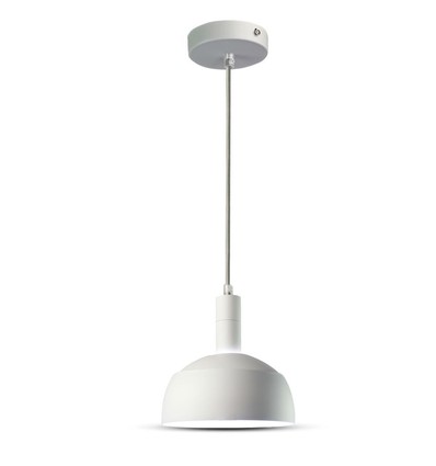 E14 pendeloppheng med hvit skjerm - Maks. 60W, justerbar, moderne design, uten lyskilde