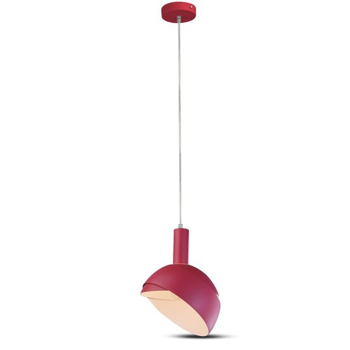 E14 pendeloppheng med rosa aluminiumsskjerm - Max 60W, plast og aluminium, 5 års garanti