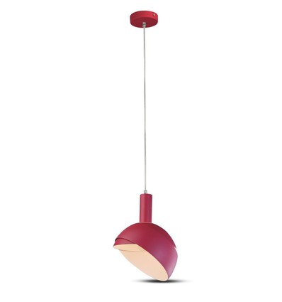 E14 pendeloppheng med rosa aluminiumsskjerm - Max 60W, plast og aluminium, 5 års garanti