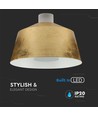 7W LED pendel med gull akrylskjerm - 3000K, IP20, inkl. lyskilde