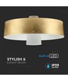 7W LED pendel, gull akrylskjerm - Ø34cm, 3000K, 400lm, IP20