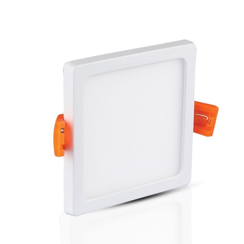 22W 17x17cm LED innfellingspanel, kvadratisk - 100lm/W, hvit kant, Hull: 15,5 x 15,5 cm, Mål: 17 x 17 cm