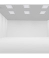 22W 17x17cm LED innfellingspanel, kvadratisk - 100lm/W, hvit kant, Hull: 15,5 x 15,5 cm, Mål: 17 x 17 cm