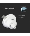 GU10 gips innfellingsspot, rund - Hvit, hull: Ø13,2 cm, mål: Ø13,2 x 7,4 cm, uten lyskilde