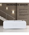 Mikrobølgesensor i hvit - Bevegelsessensor, maks 200W LED, IP65