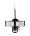 18W LED lyskaster med WiFi kamera og sensor - 6000K, IP44, hvit, utendørs, sikkerhetskamera