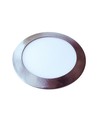 24W Ø30cm LED innfellingspanel - Satin nikkel, 3000K, Hull: Ø28cm, Mål: Ø30cm