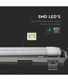 120cm 36W vanntett komplett LED-armatur - IP65, inkl. 2x 18W 6400K LED-rør