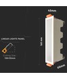 10W LED lineært innfellingspanel - 750lm, 138x32mm, hvit kant, varm hvit, IP20
