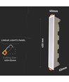30W LED innfellingspanel - 2400lm, 43x4,5cm, hvit kant, IP20 innendørs